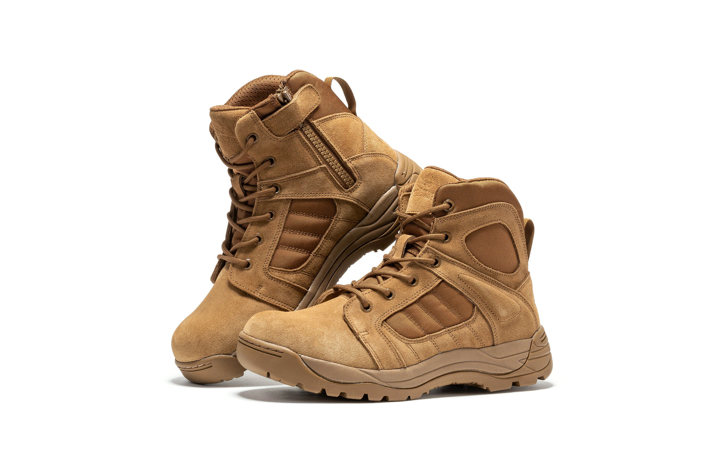 RockRooster Botas Pro Coyote Men's 6 inch Side Zipper Rubber Sole Tactical Boots BMP111CT (5)