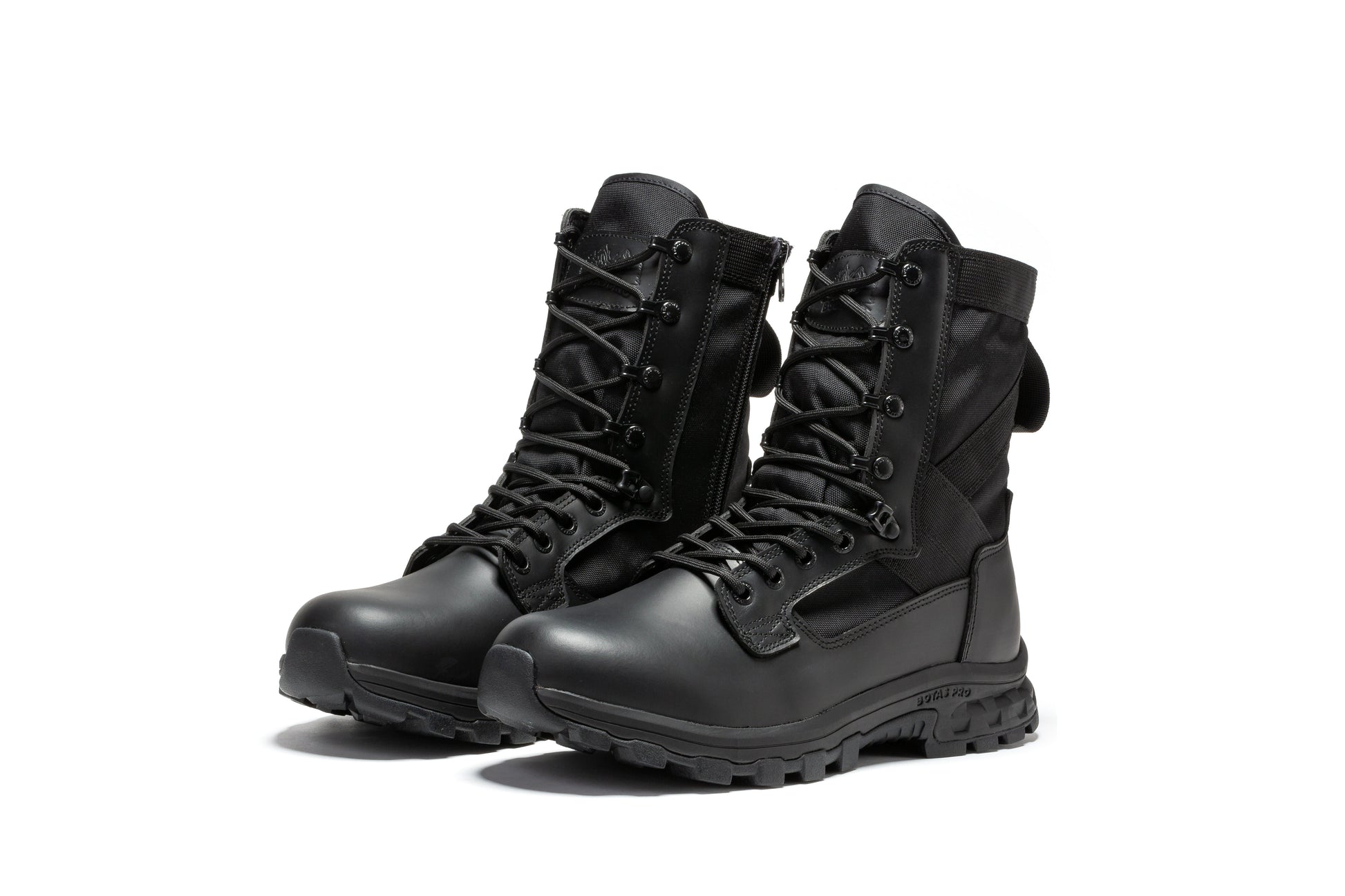 RockRooster Botas Pro Black Men's 8 inch Side Zipper Military Tactical Boots BP401BK (3)