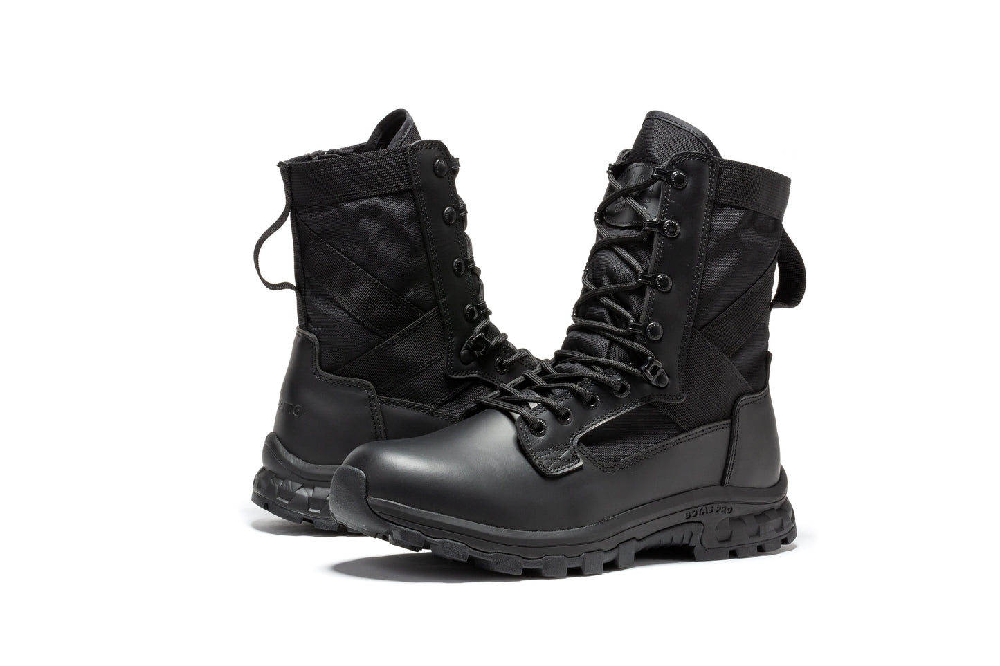 RockRooster Botas Pro Black Men's 8 inch Side Zipper Military Tactical Boots BP401BK (4)