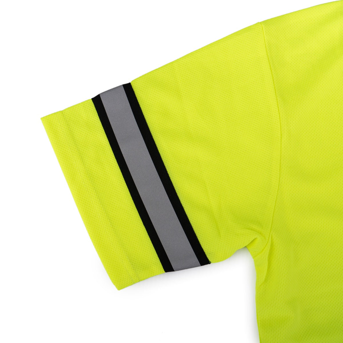 Polyester Short Sleeve Lime Green Polo Shirt with Reflective Stripe (Sheriff ID)