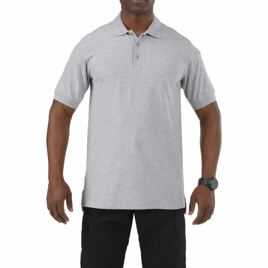 Utility Short Sleeve Polo – Heather Gray