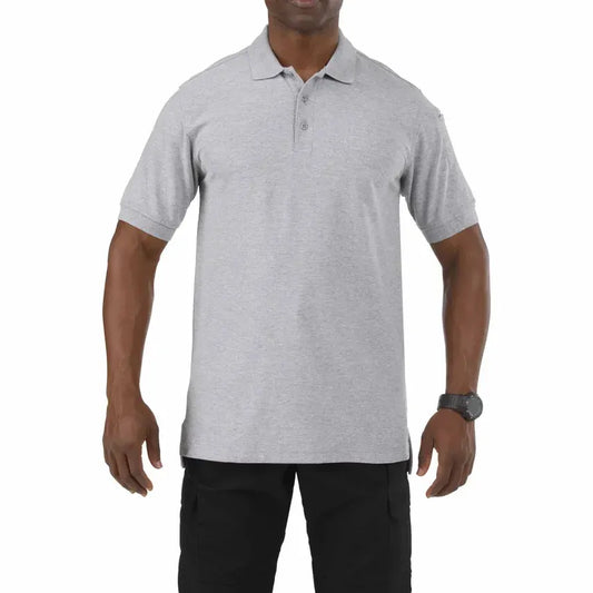 Utility Short Sleeve Polo – Heather Gray