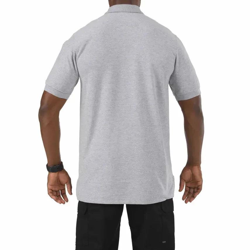 Utility Short Sleeve Polo – Heather Gray