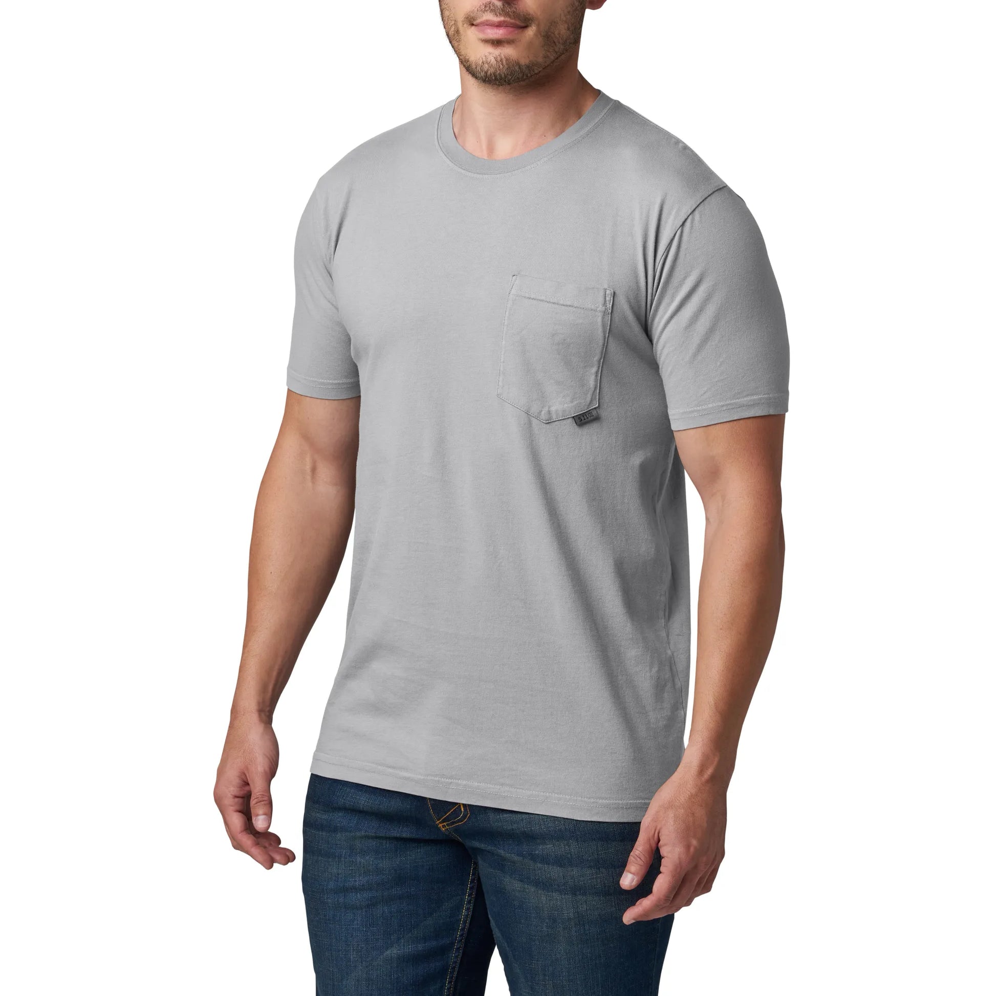 Elite Short Sleeve Pocket Tee – Grey Heather