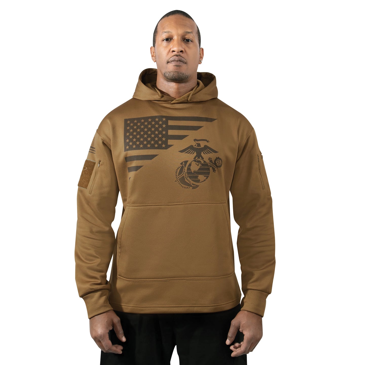 Rothco US Flag / USMC Eagle, Globe, &amp; Anchor Concealed Carry Hoodie