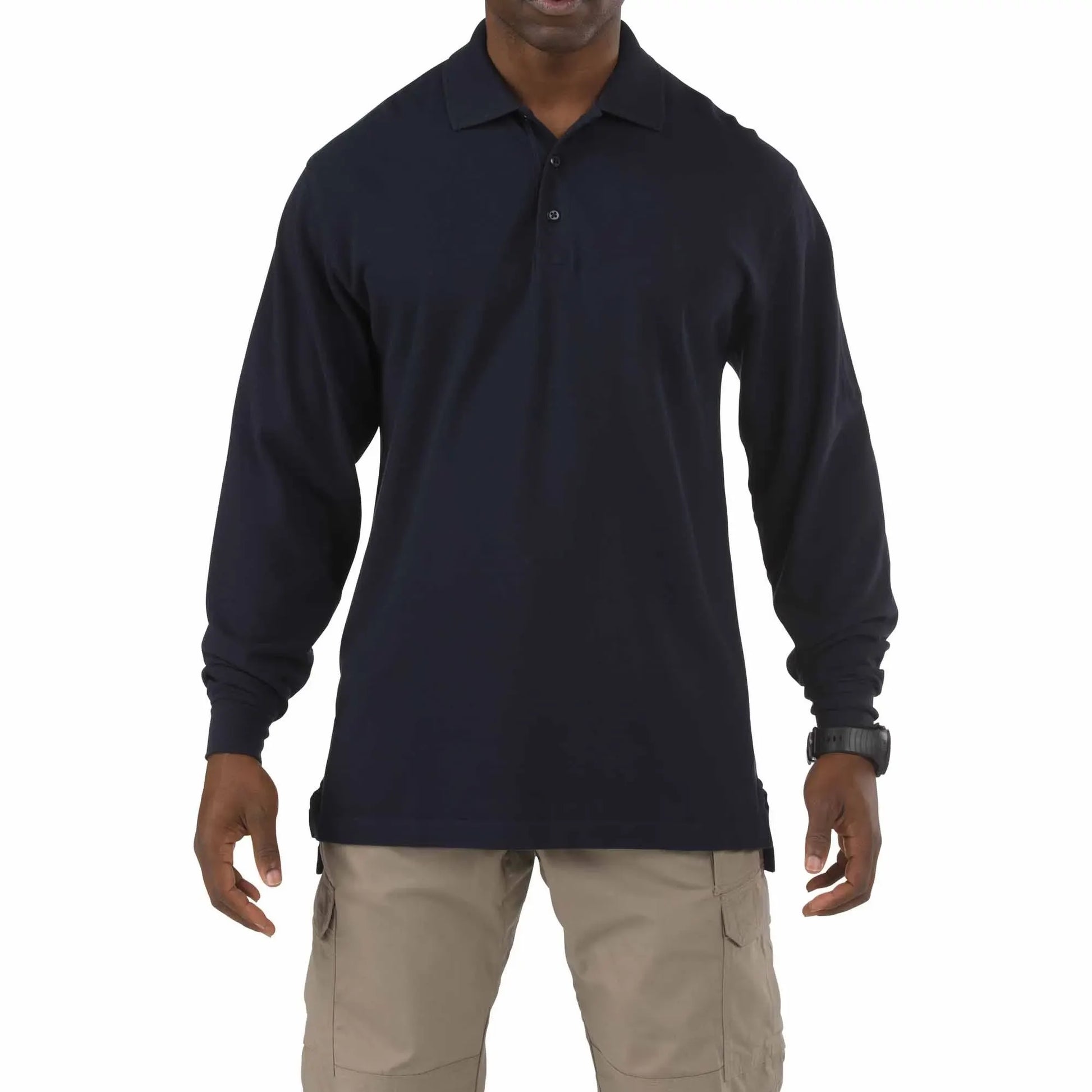 Professional Long Sleeve Polo – Dark Navy