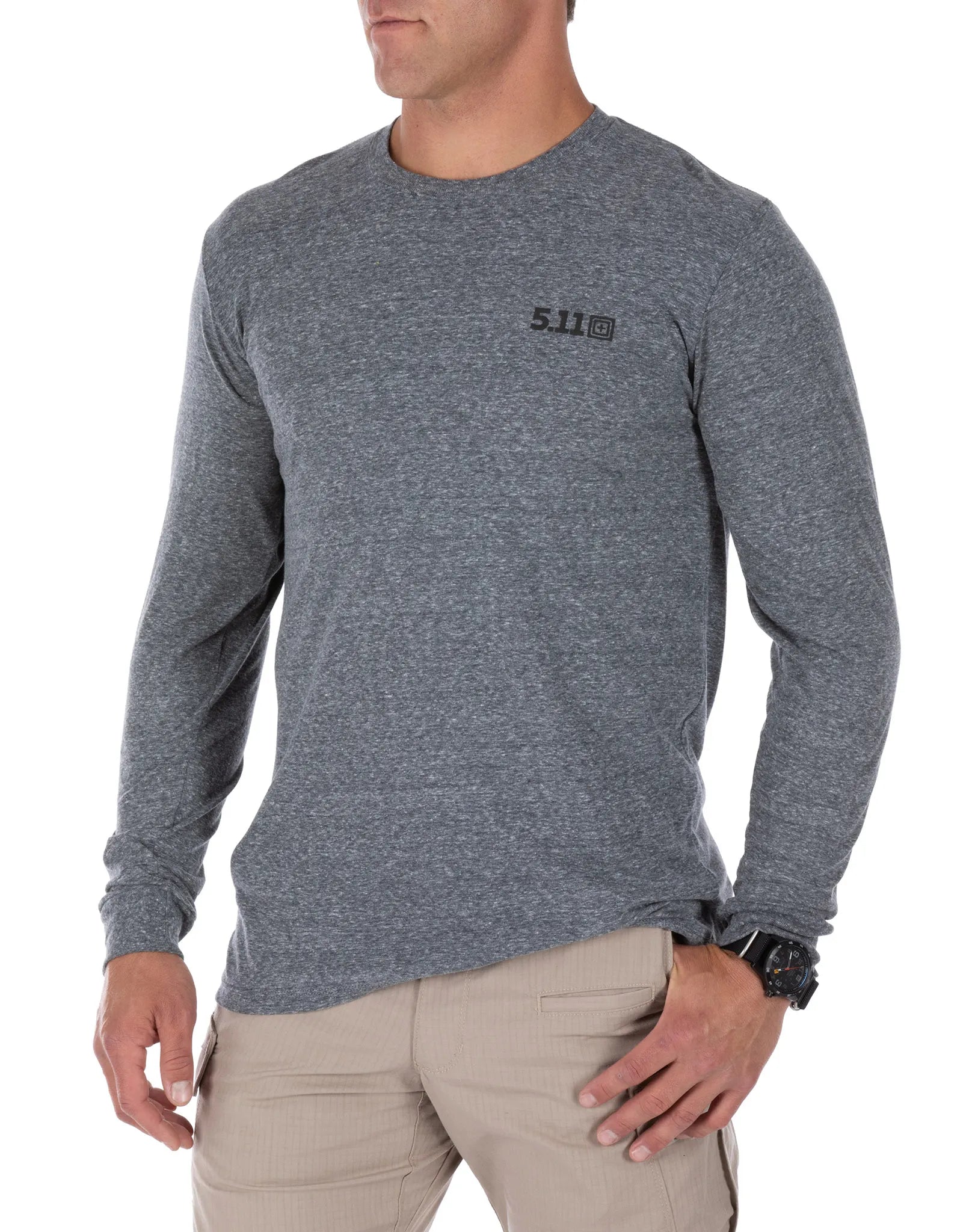 Triblend Legacy Long Sleeve Tee – Heather Gray