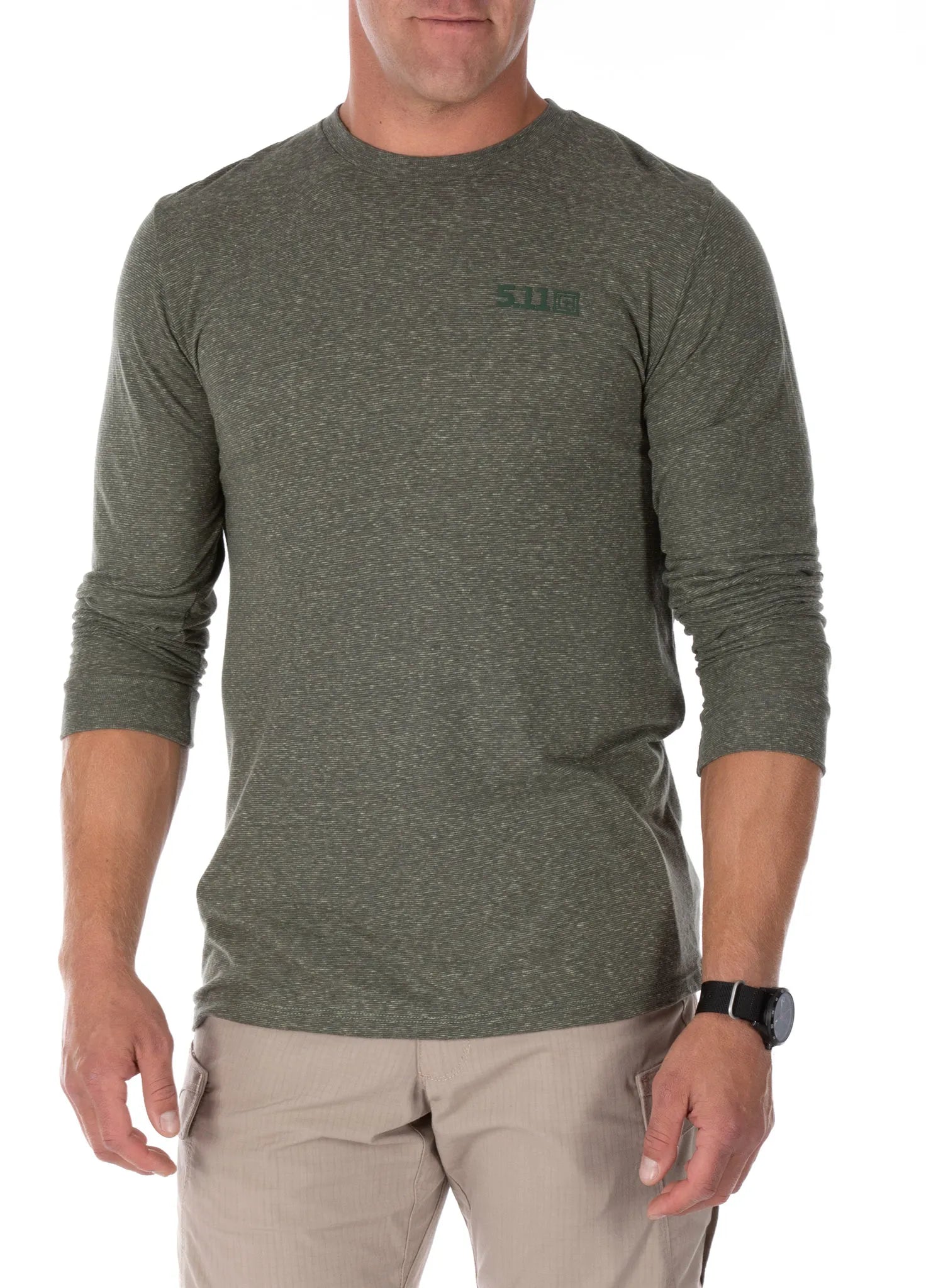 Triblend Legacy Long Sleeve Tee – Military Green Heather