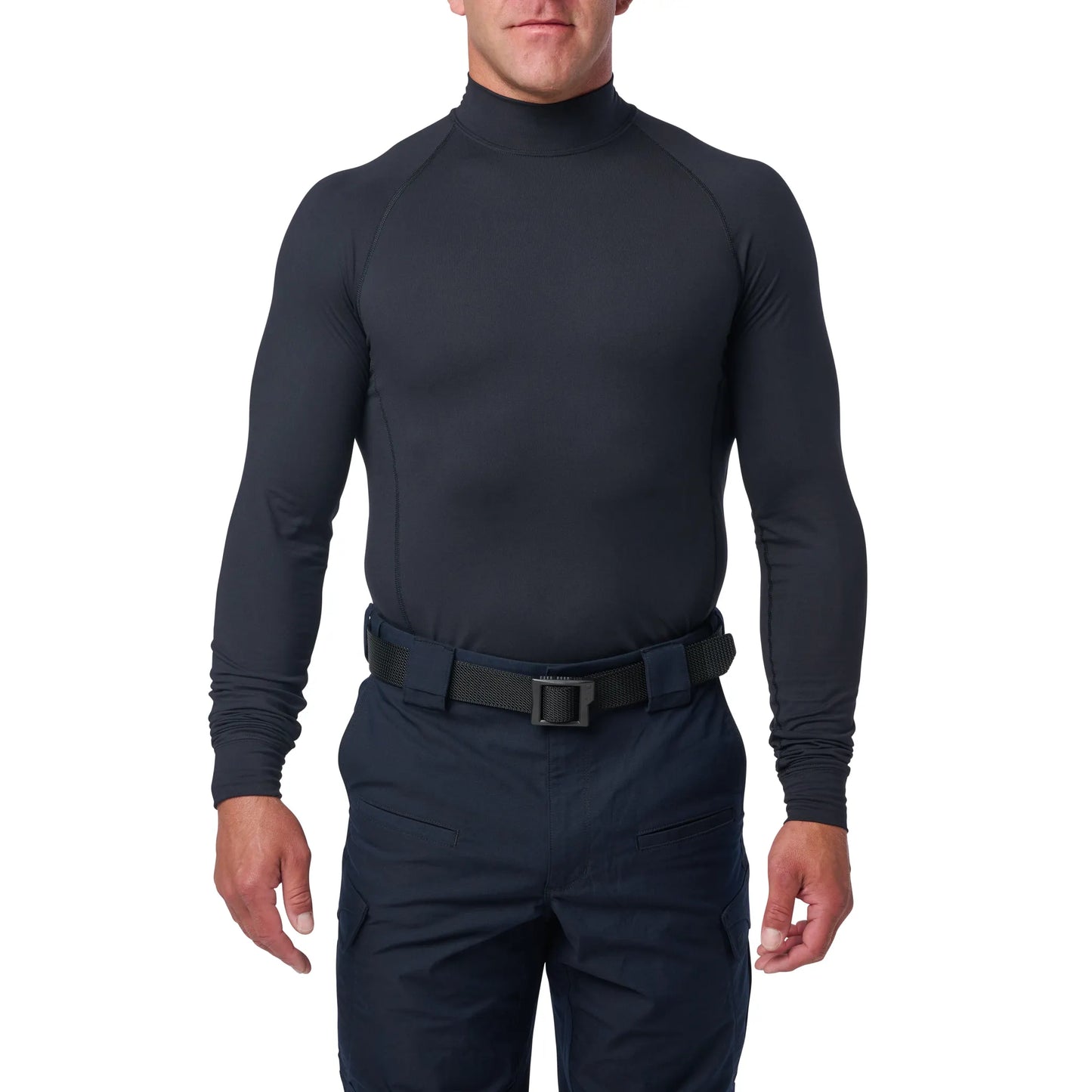 Mock Neck Long Sleeve Top – Midnight Navy