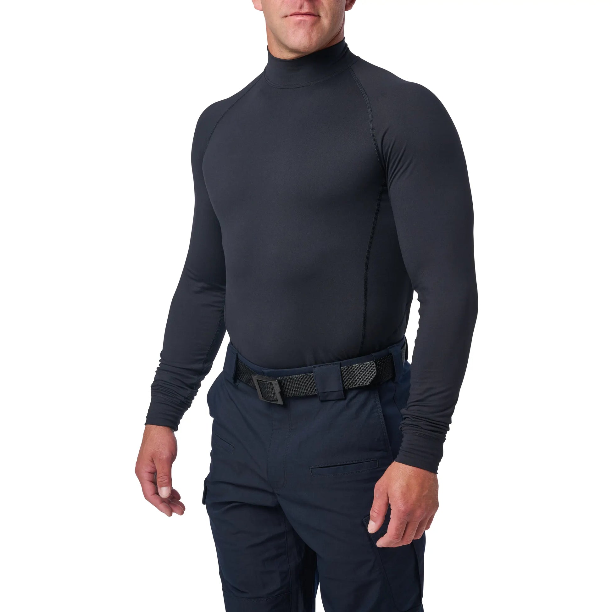 Mock Neck Long Sleeve Top – Midnight Navy