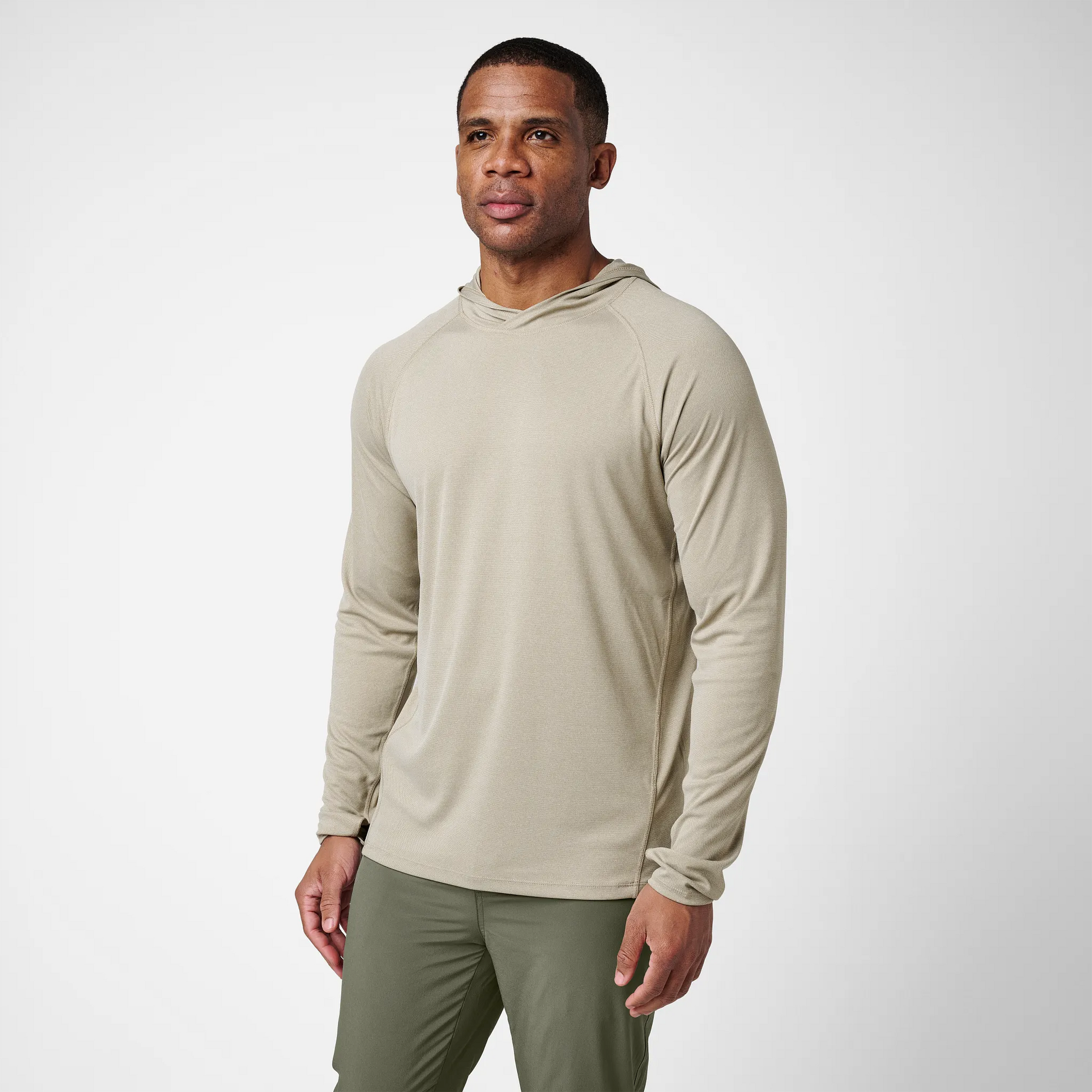 Sulli UV Hooded Long Sleeve – Covert Green Heather