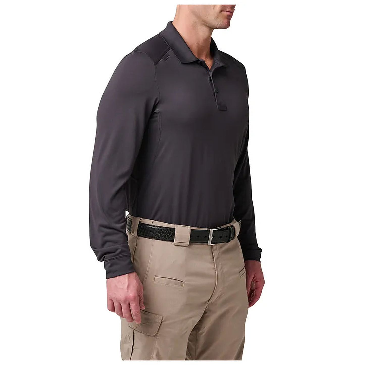 5.11 Mens Helios Polo Long Sleeve - Charcoal Grey - alternate view