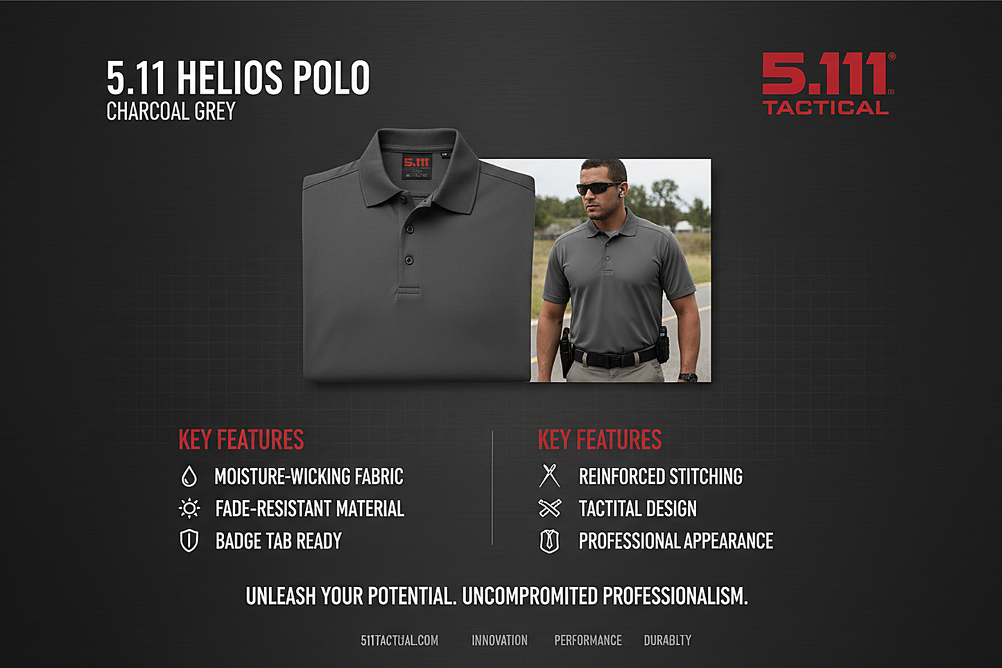 5.11 Helios Polo Product Information - Key Features and Specifications