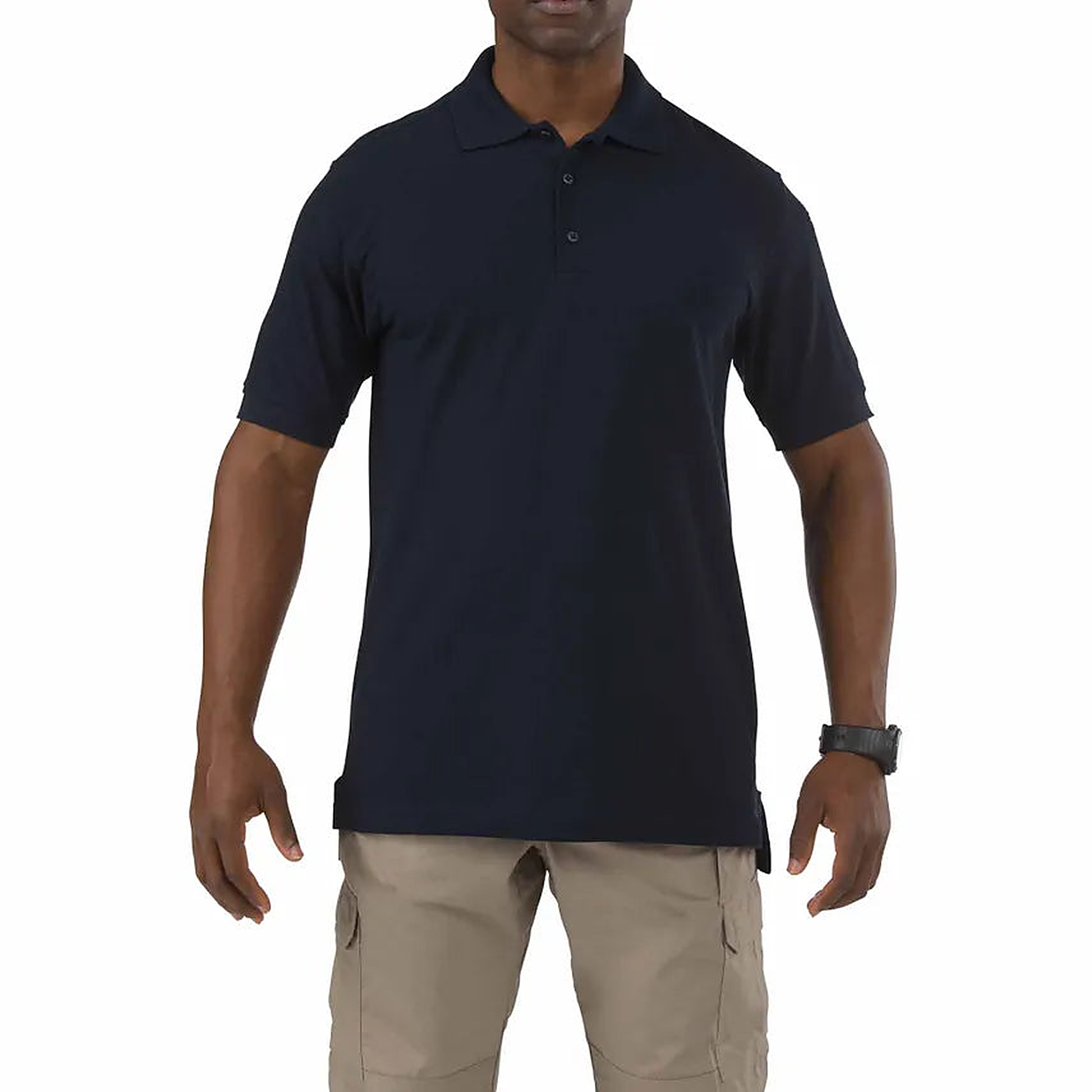 5.11 Utility Polo Short Sleeve - Midnight Navy - close-up detail