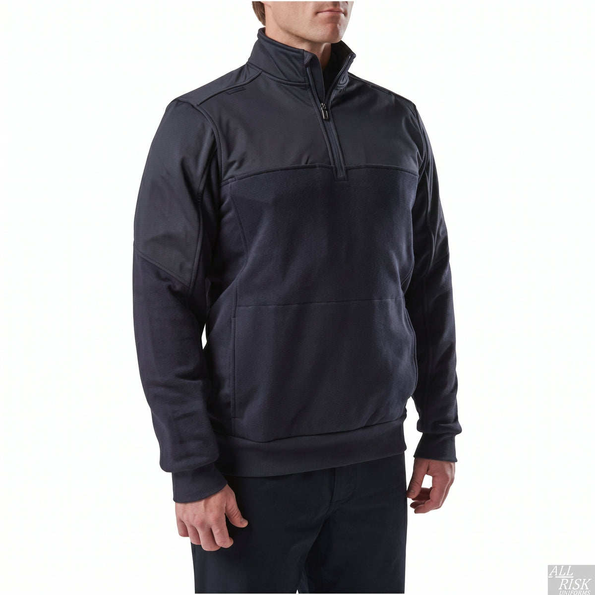 CAL FIRE 5.11 1/4 Zip Water Repellent Job Shirt - close-up detail