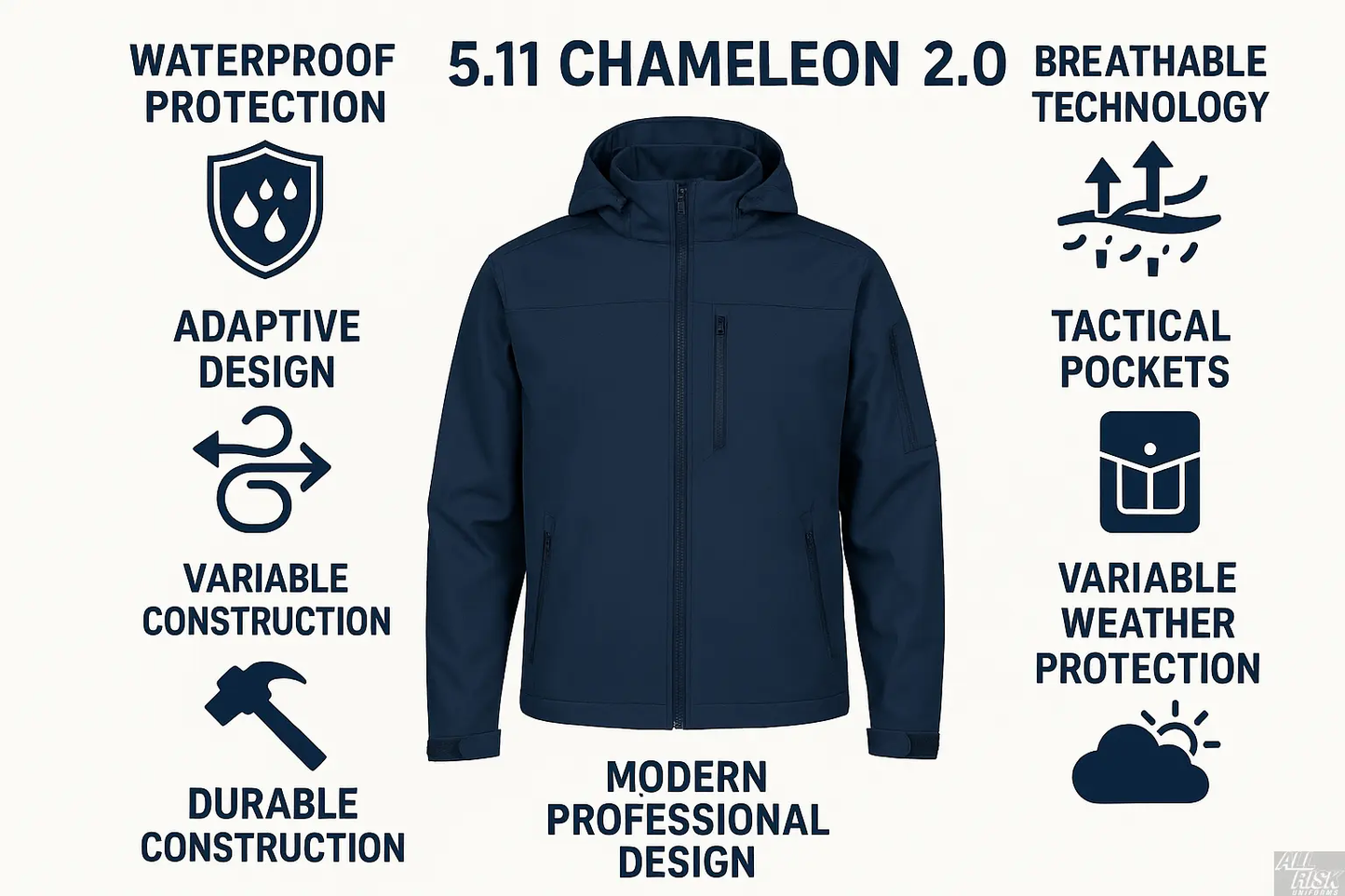 5.11 Chameleon 2.0 Jacket Navy Features