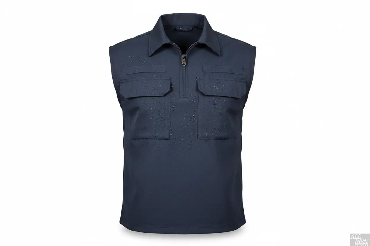 5.11 Tactical water repellent job shirt front view showing water-resistant fabric, chest pockets, and shoulder mic pockets for emergency services