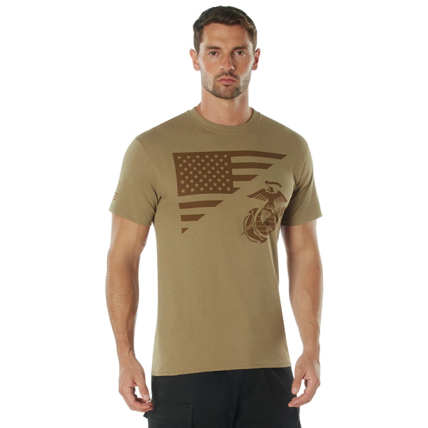 Rothco US Flag / USMC Eagle, Globe, &amp; Anchor T-Shirt