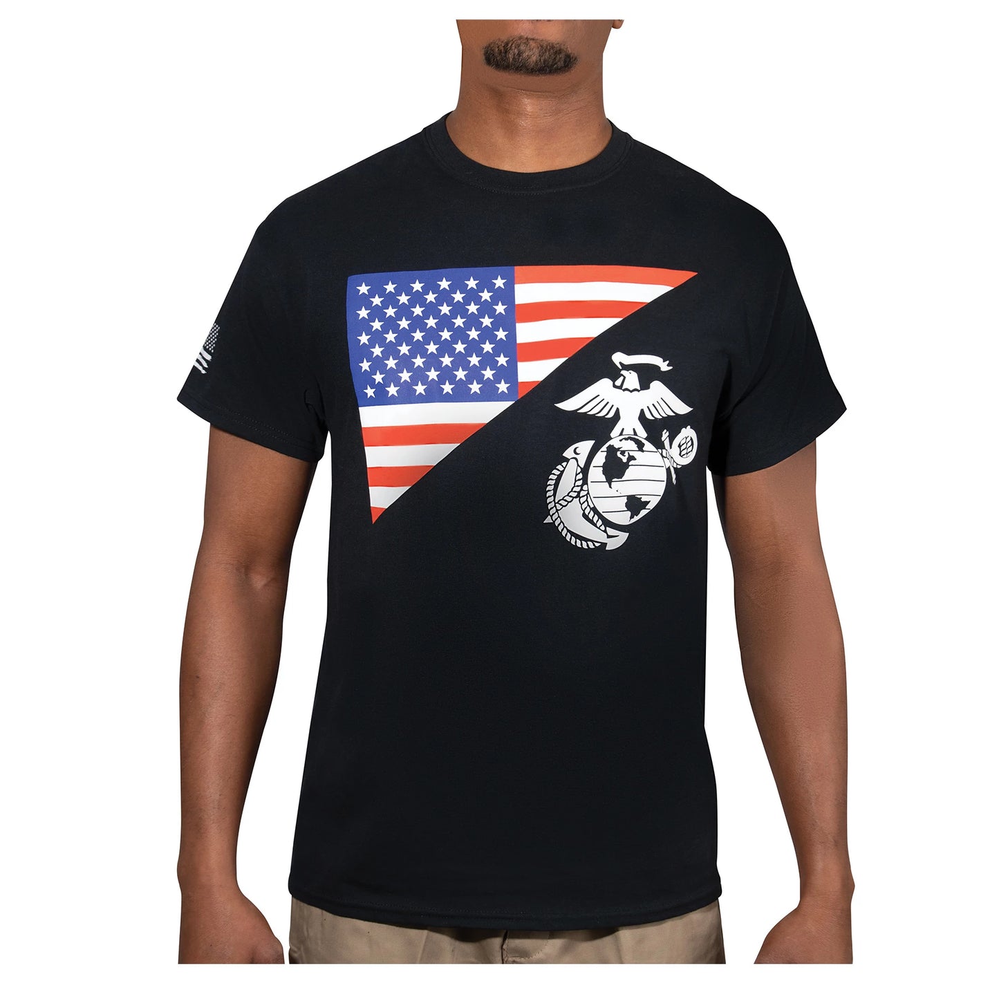 Rothco US Flag / USMC Eagle, Globe, &amp; Anchor T-Shirt