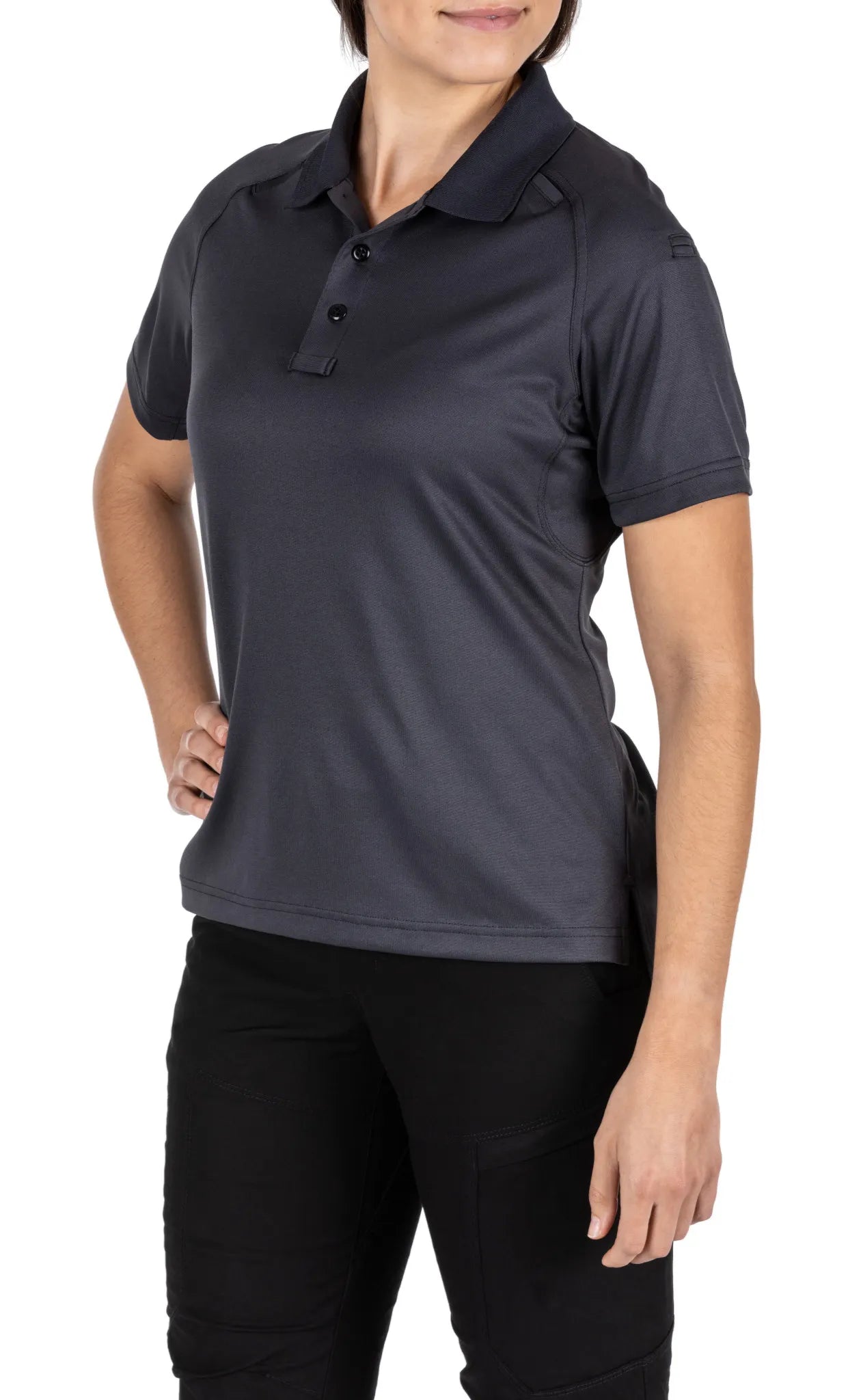 Women’s Performance Short Sleeve Polo – Charcoal