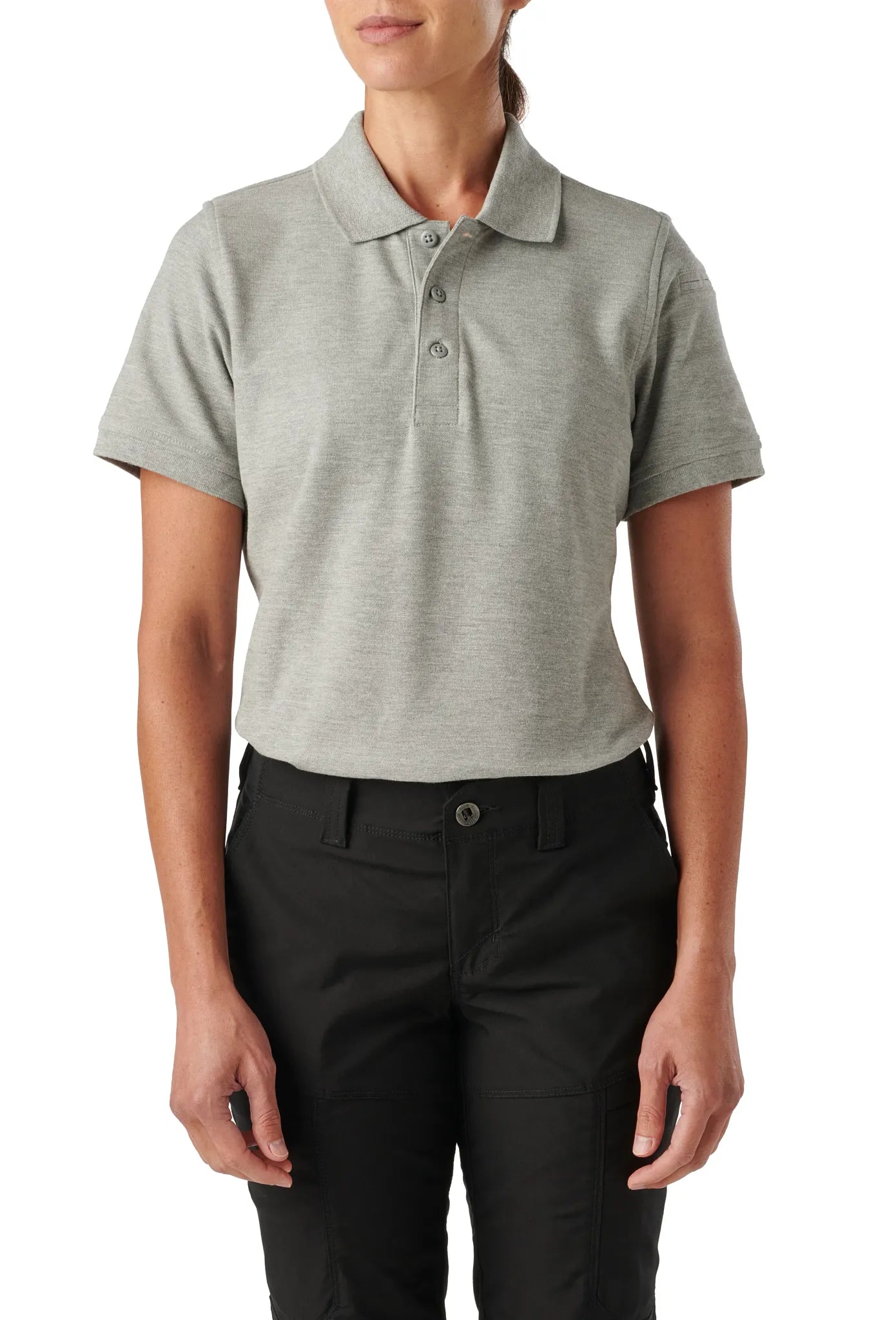 Women’s Utility Short Sleeve Polo – Heather Gray