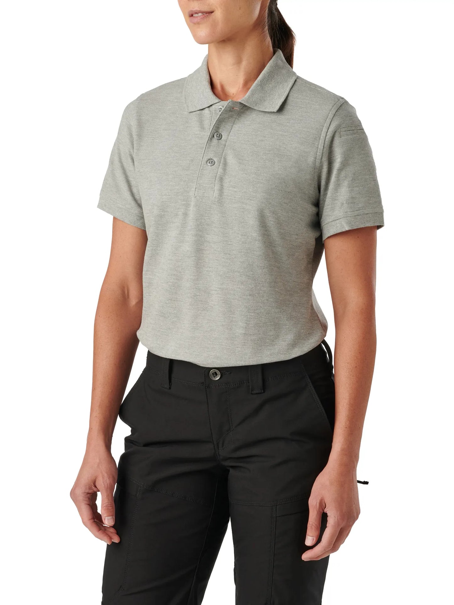 Women’s Utility Short Sleeve Polo – Heather Gray