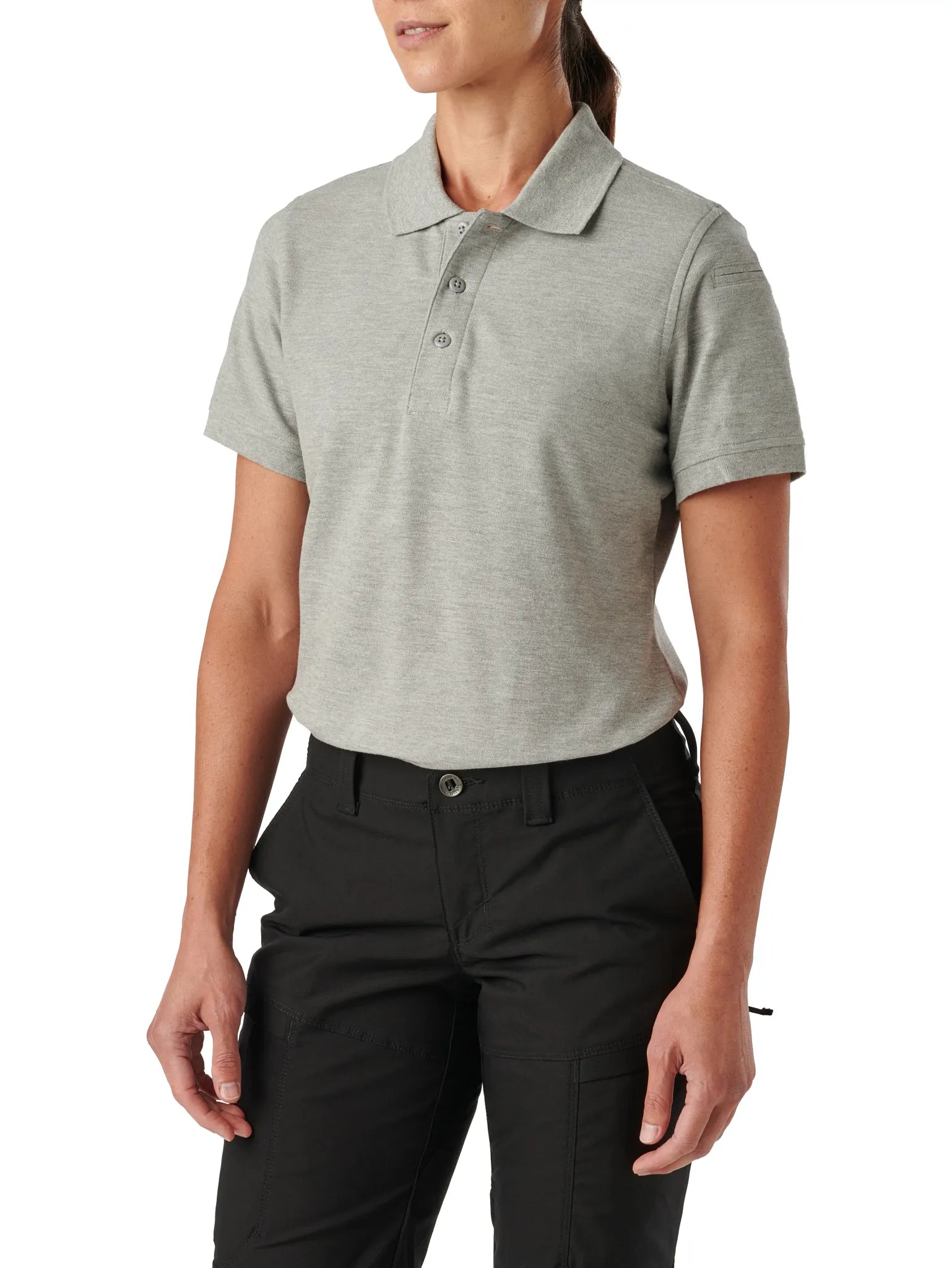 Women’s Utility Short Sleeve Polo – Heather Gray