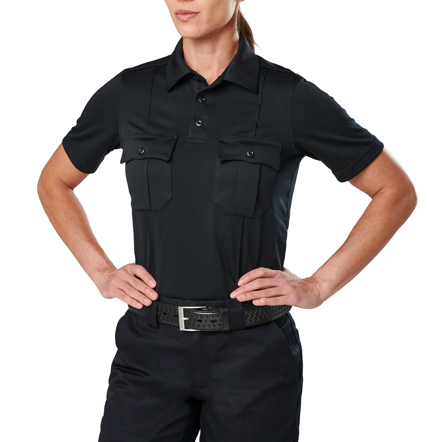 Womens Class A Uniform Short Sleeve Polo – Midnight Navy