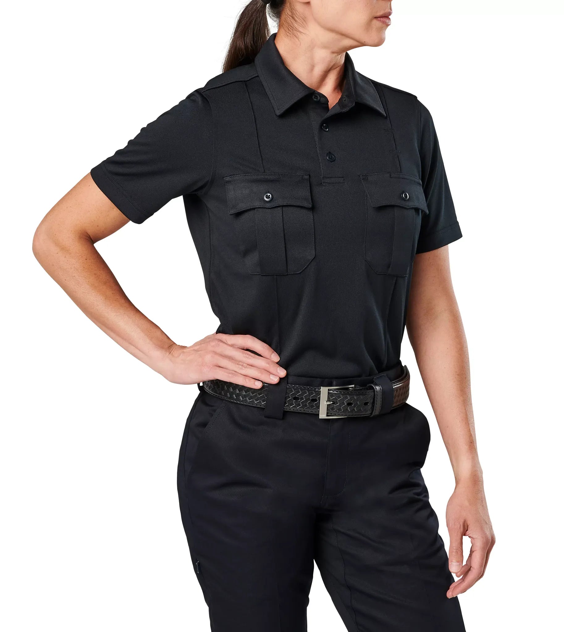Womens Class A Uniform Short Sleeve Polo – Midnight Navy