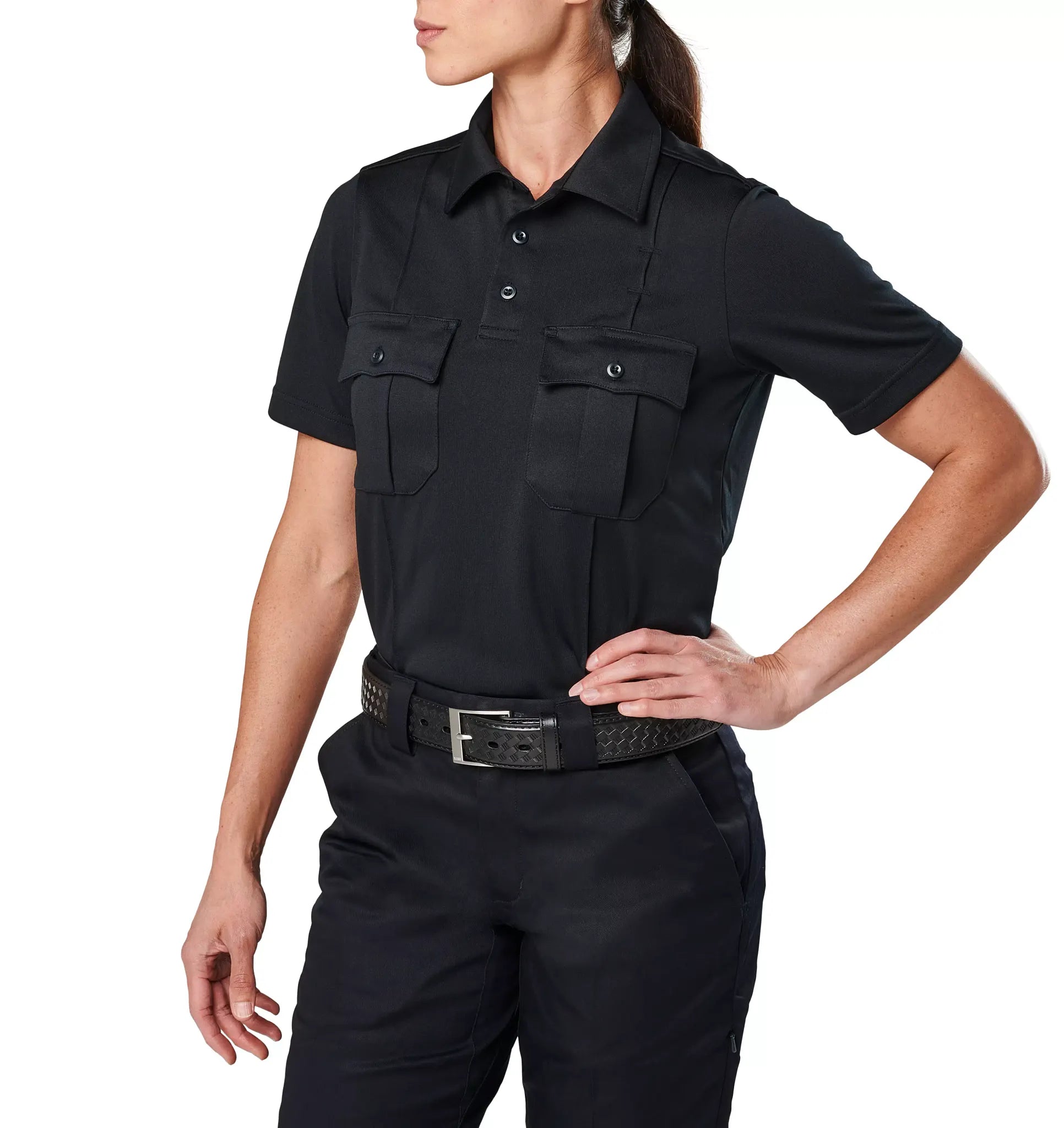 Womens Class A Uniform Short Sleeve Polo – Midnight Navy
