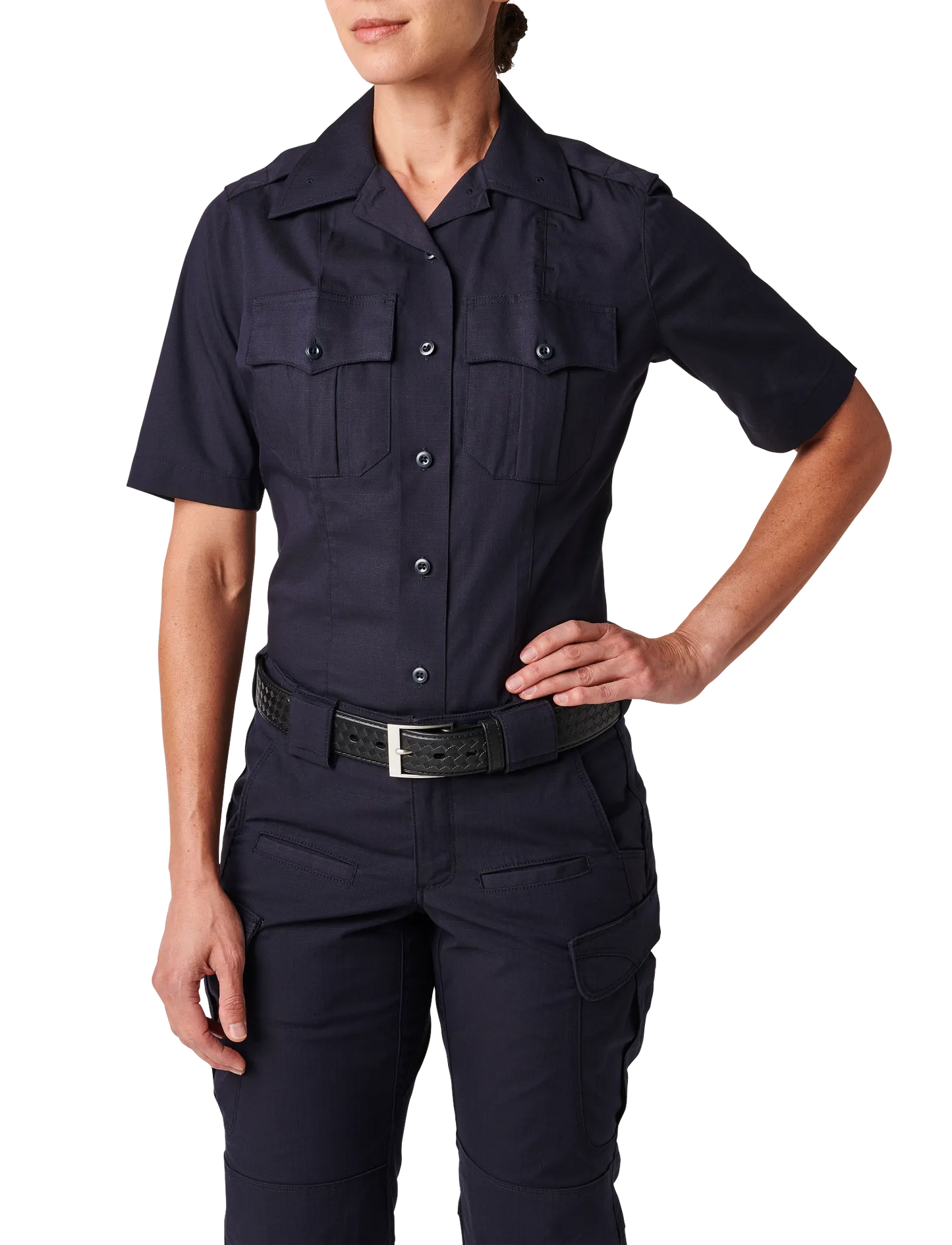 Women's 5.11 NYC Metro Stryke® Ripstop Short Sleeve Shirt – NYPD Navy