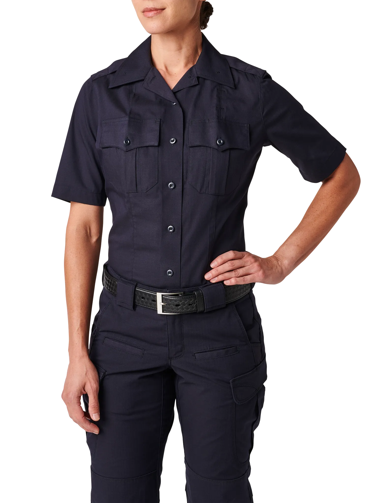 Women's 5.11 NYC Metro Stryke® Ripstop Short Sleeve Shirt – NYPD Navy