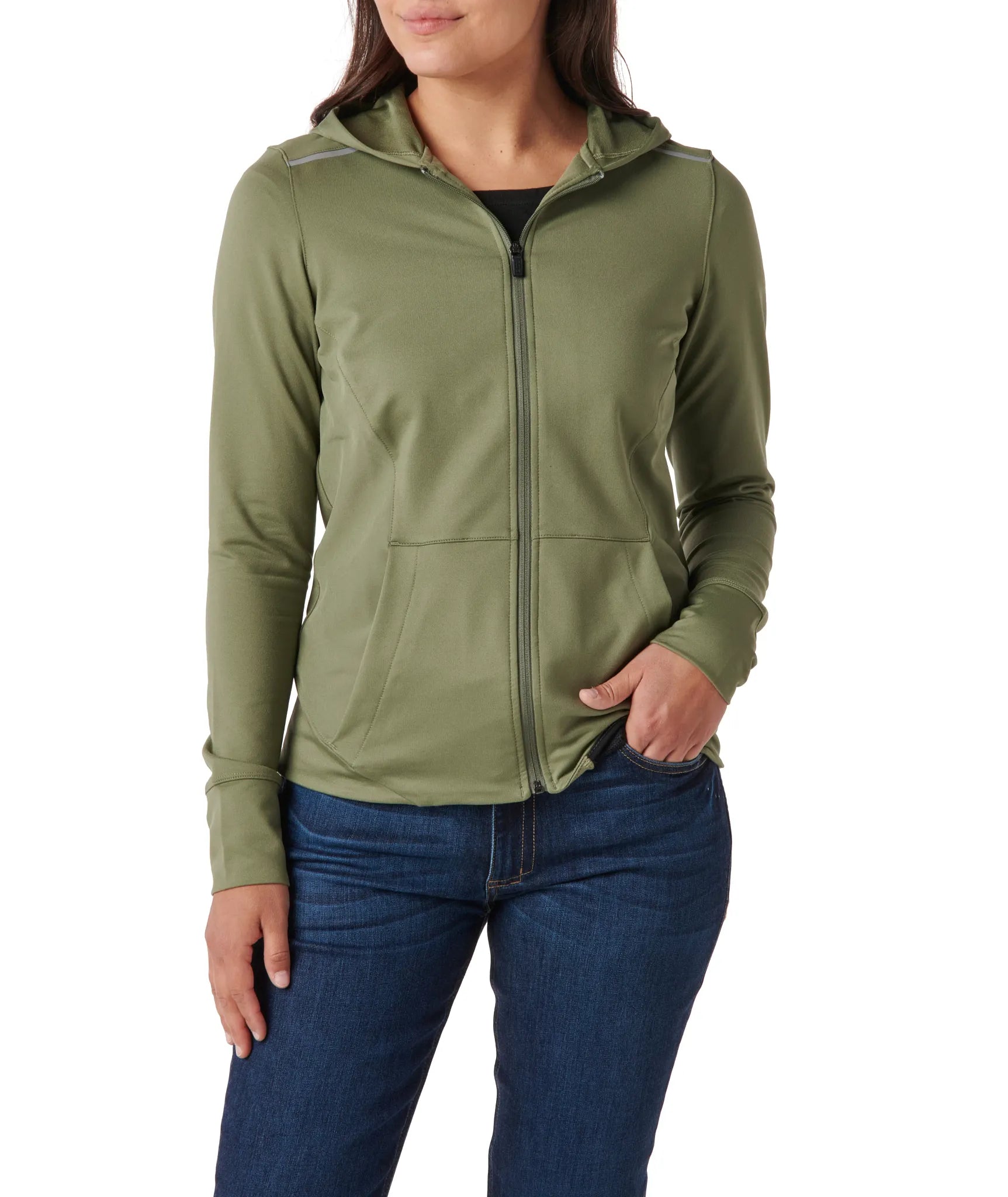 Selma Full Zip – Tank Green