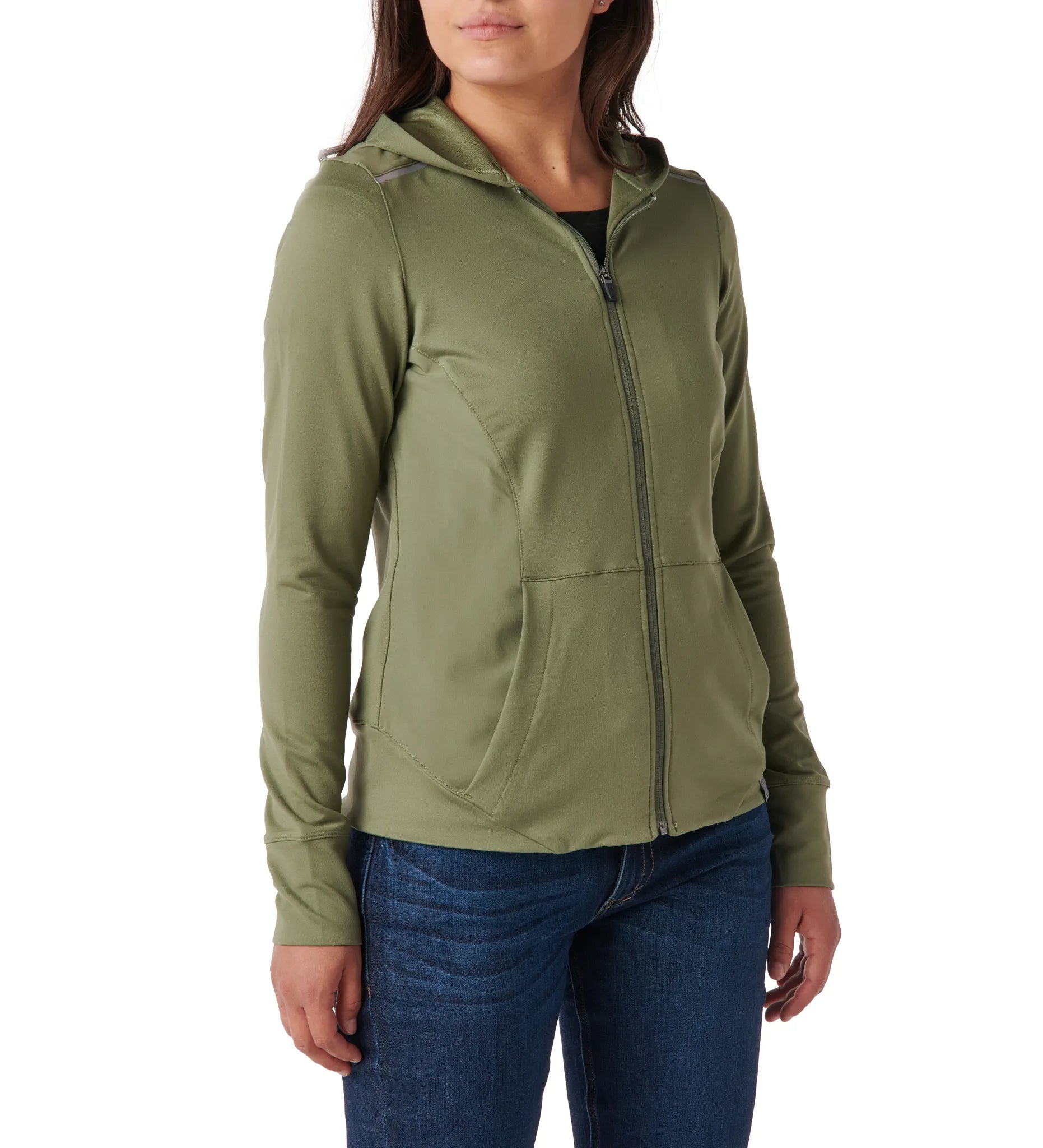 Selma Full Zip – Tank Green