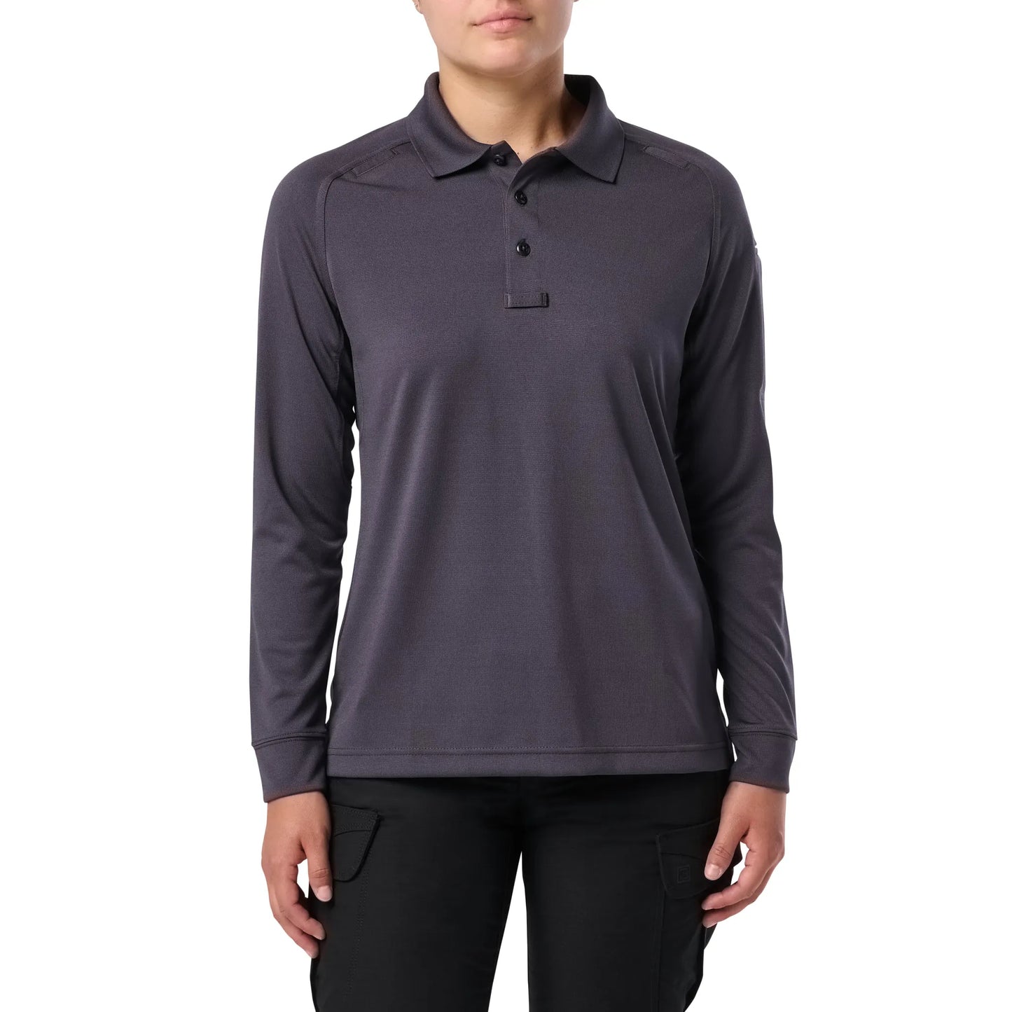 Women's Performance Long Sleeve Polo – Charcoal