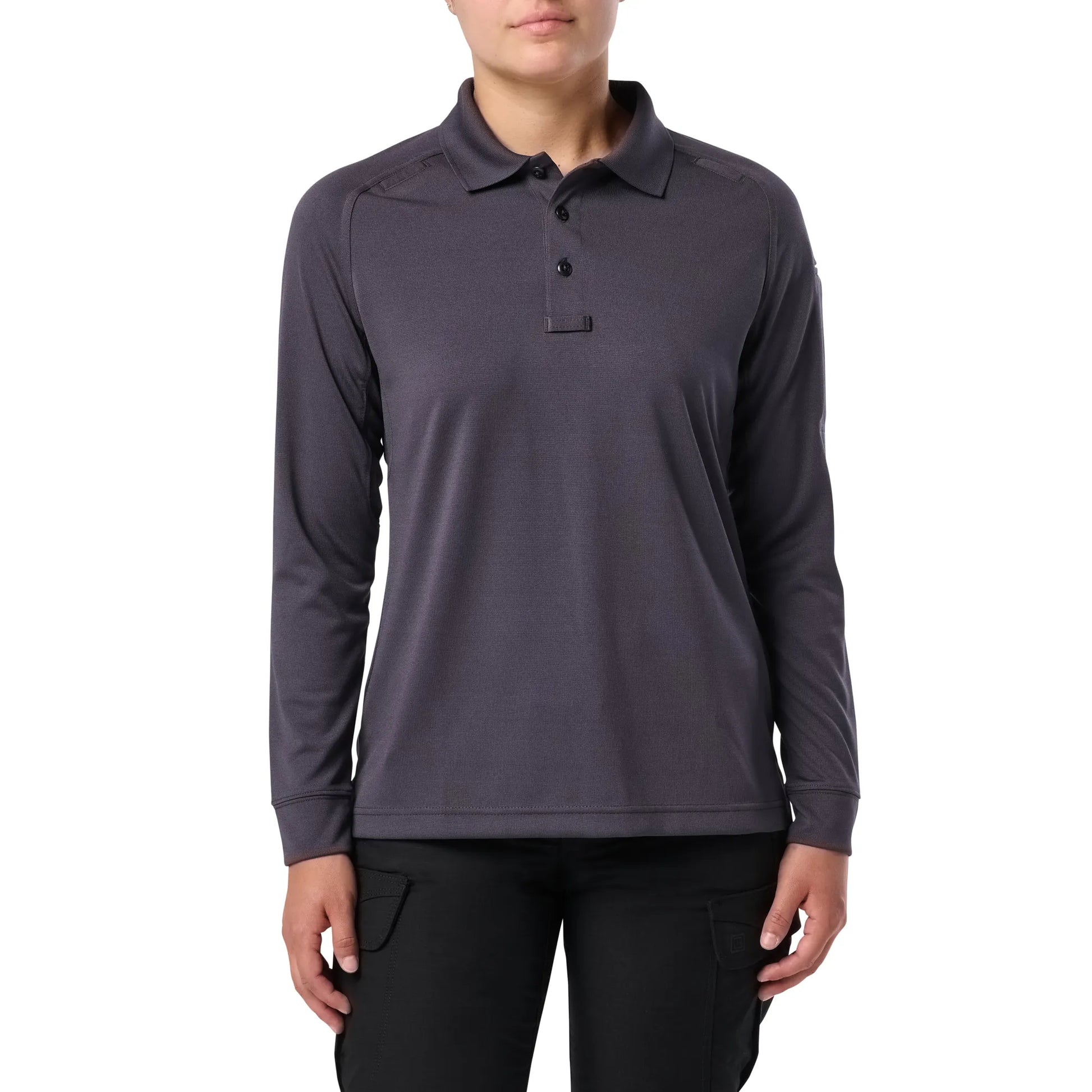 Women's Performance Long Sleeve Polo – Charcoal