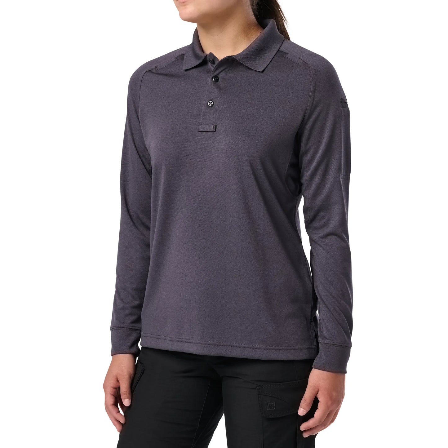 Women's Performance Long Sleeve Polo – Charcoal