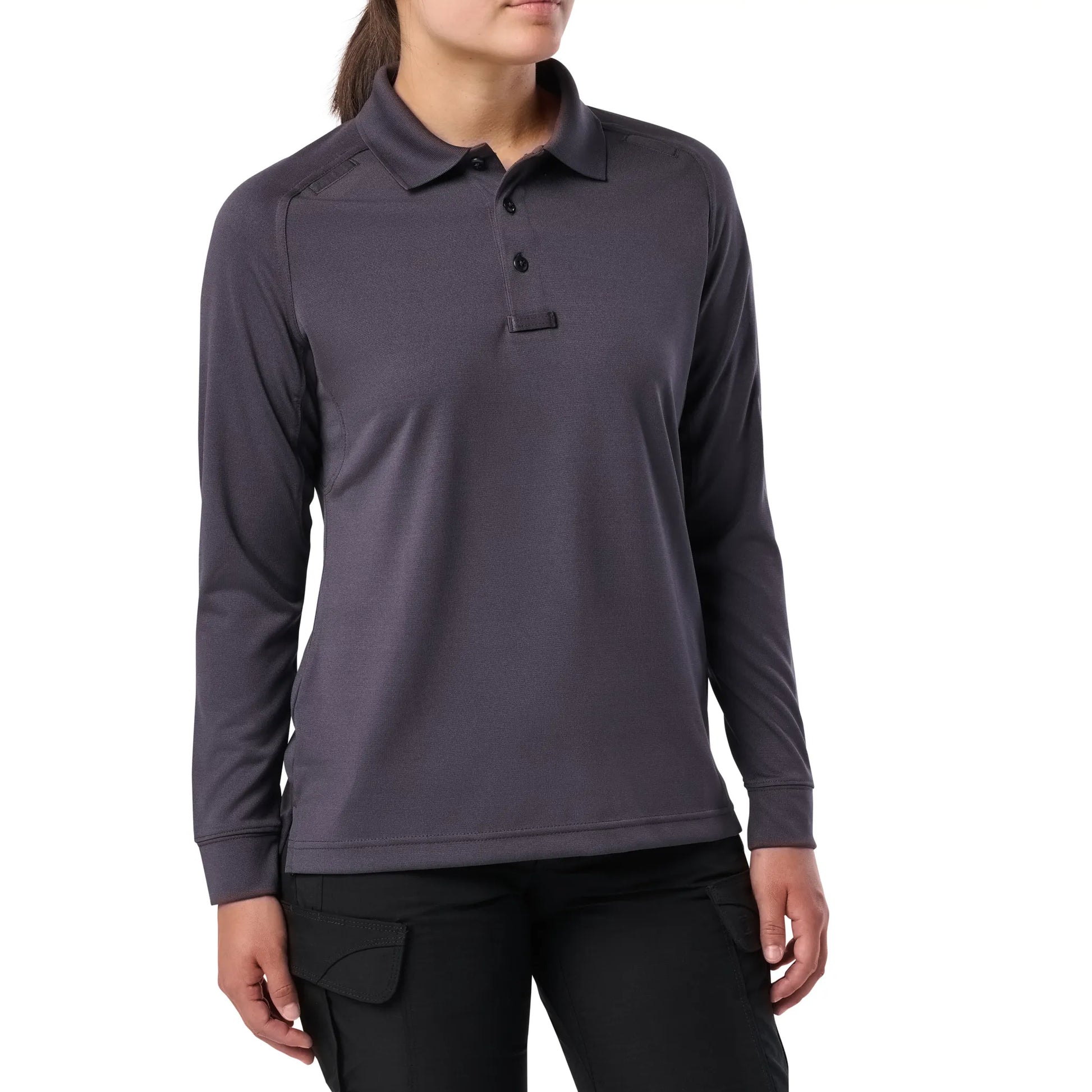 Women's Performance Long Sleeve Polo – Charcoal