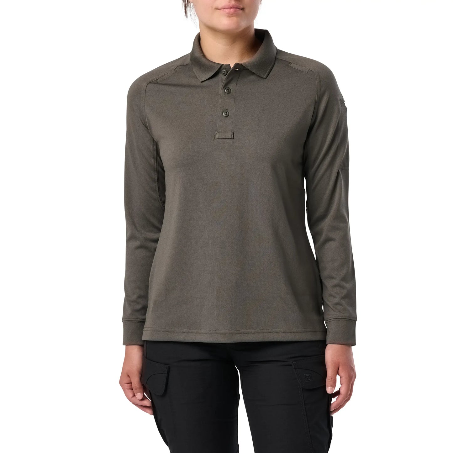 Women's Performance Long Sleeve Polo – TDU Green