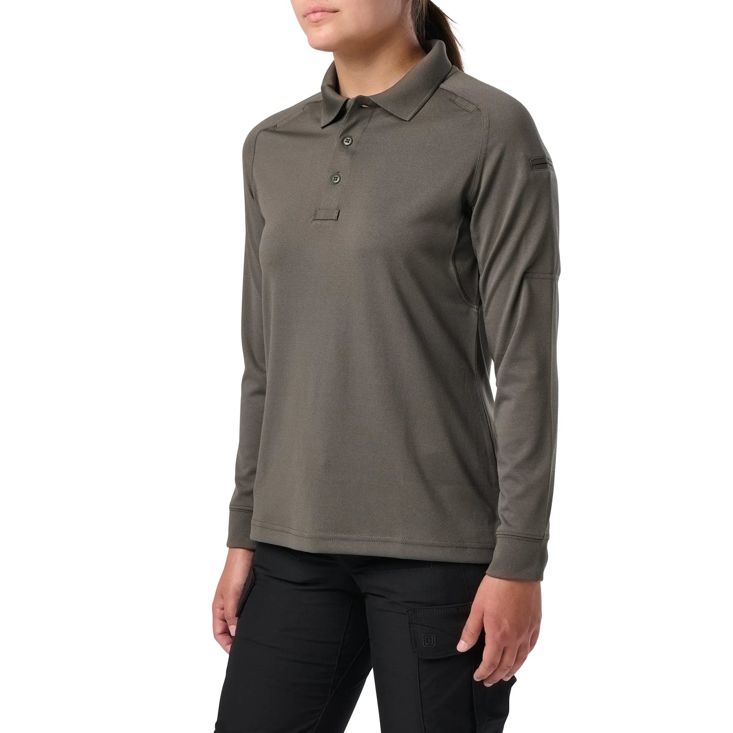 Women's Performance Long Sleeve Polo – TDU Green