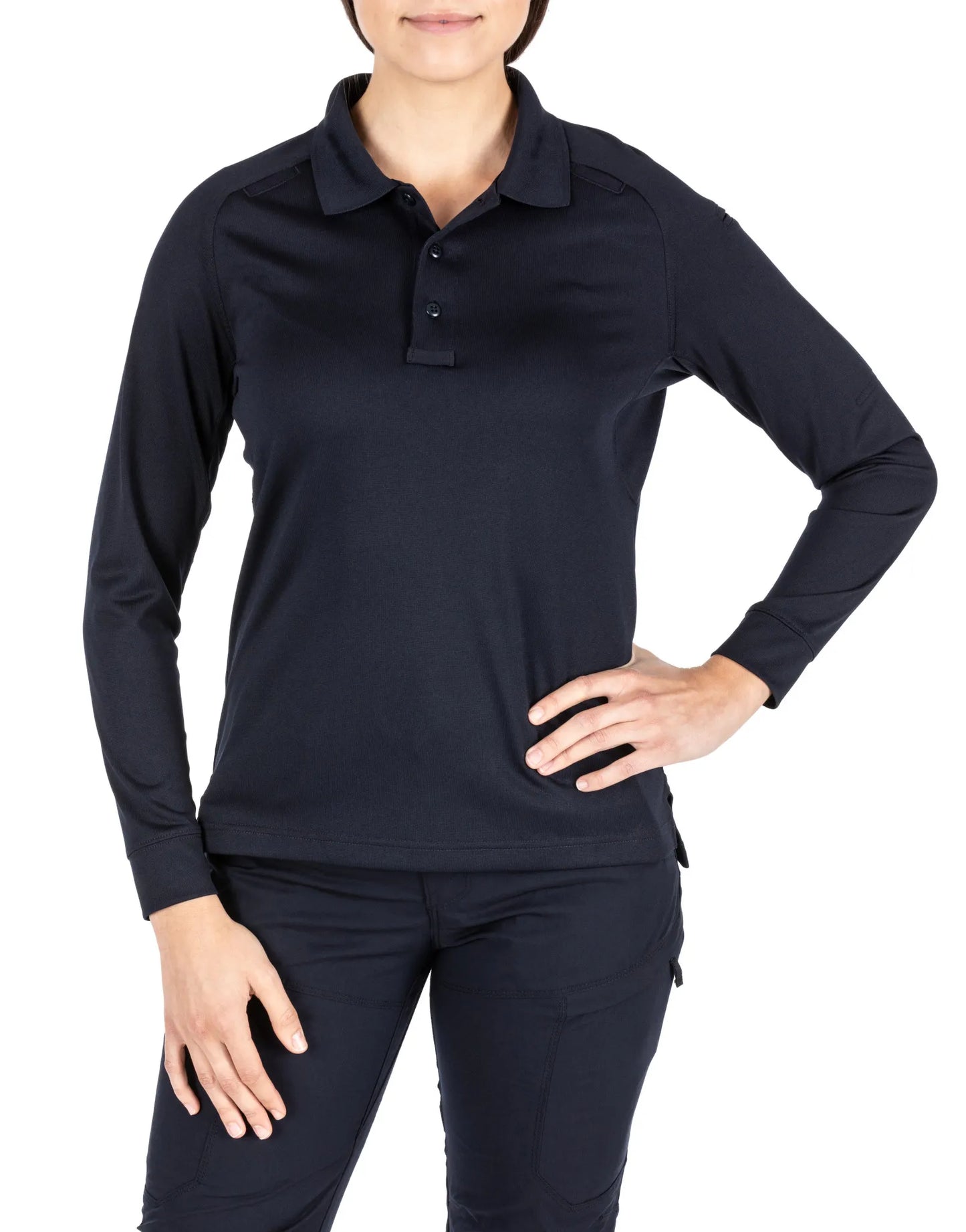 Women's Performance Long Sleeve Polo – Dark Navy
