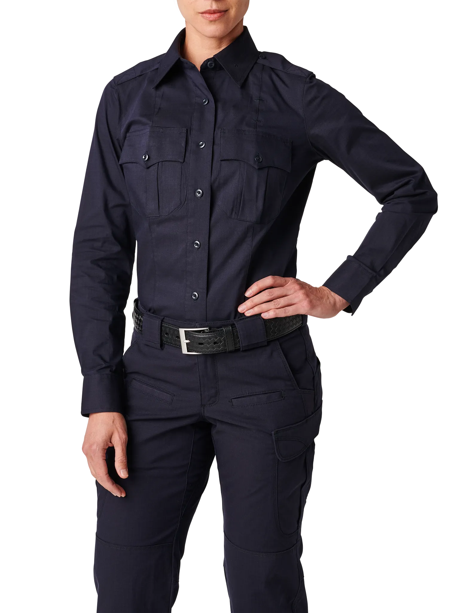 Women's 5.11 NYC Metro Stryke® Ripstop Long Sleeve Shirt – NYPD Navy