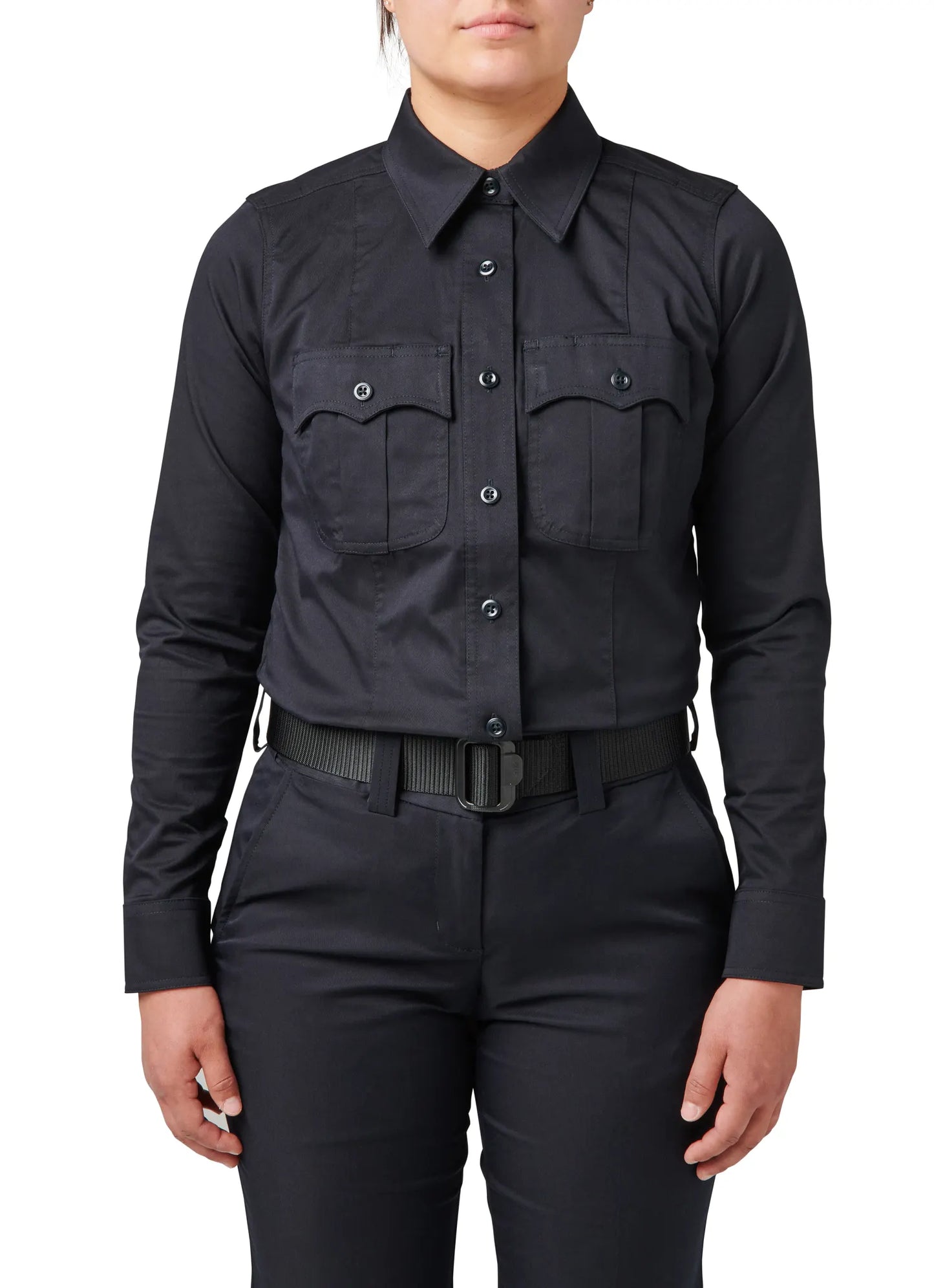 Womens Stryke® Class A PDU® Twill Long Sleeve Shirt – Midnight Navy