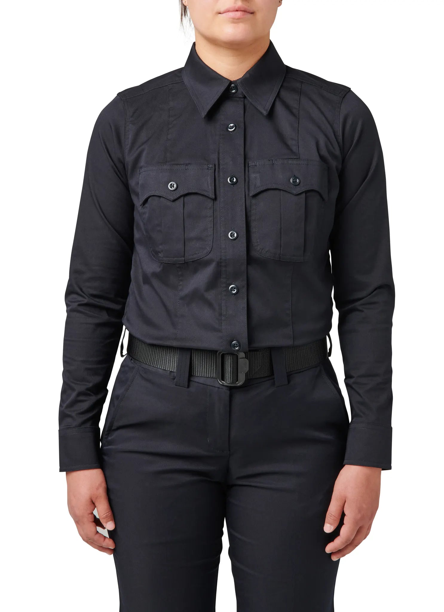 Womens Stryke® Class A PDU® Twill Long Sleeve Shirt – Midnight Navy