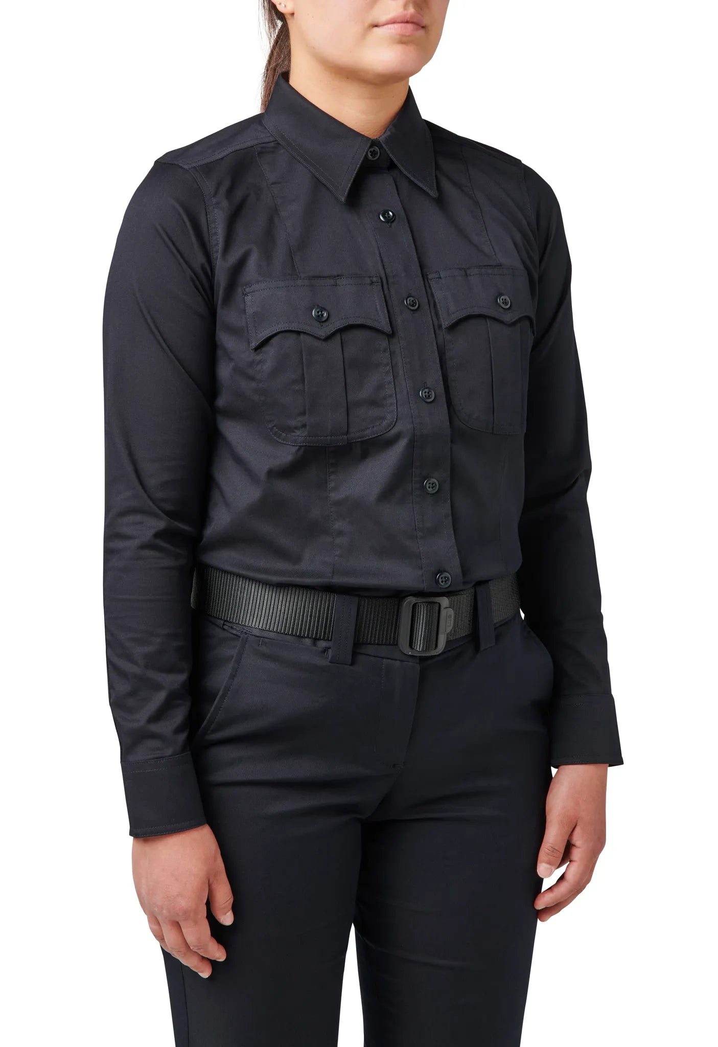 Womens Stryke® Class A PDU® Twill Long Sleeve Shirt – Midnight Navy