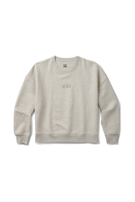 Women's Simple Parallax Fleece Crewneck Sweatshirt – Ash Heather