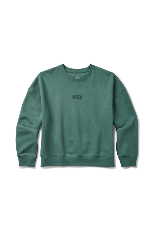 Women's Simple Parallax Fleece Crewneck Sweatshirt – Willow Green
