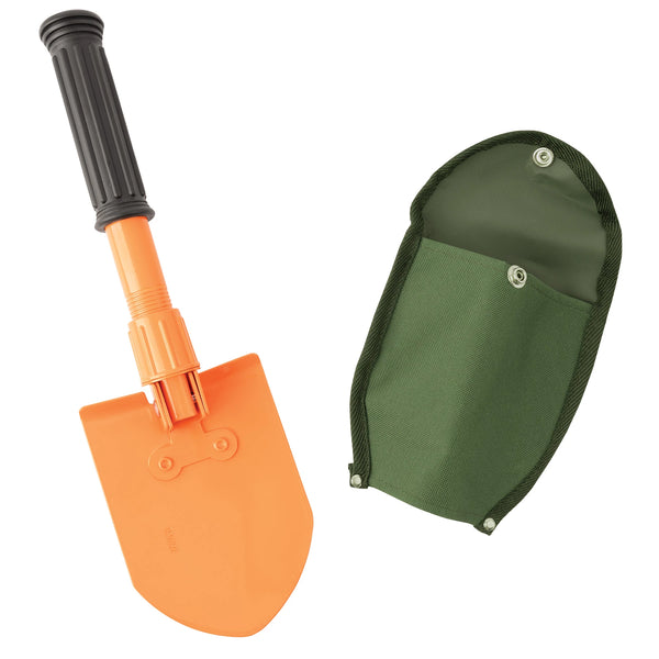 Rothco Orange Mini Pick &amp; Shovel with Cover