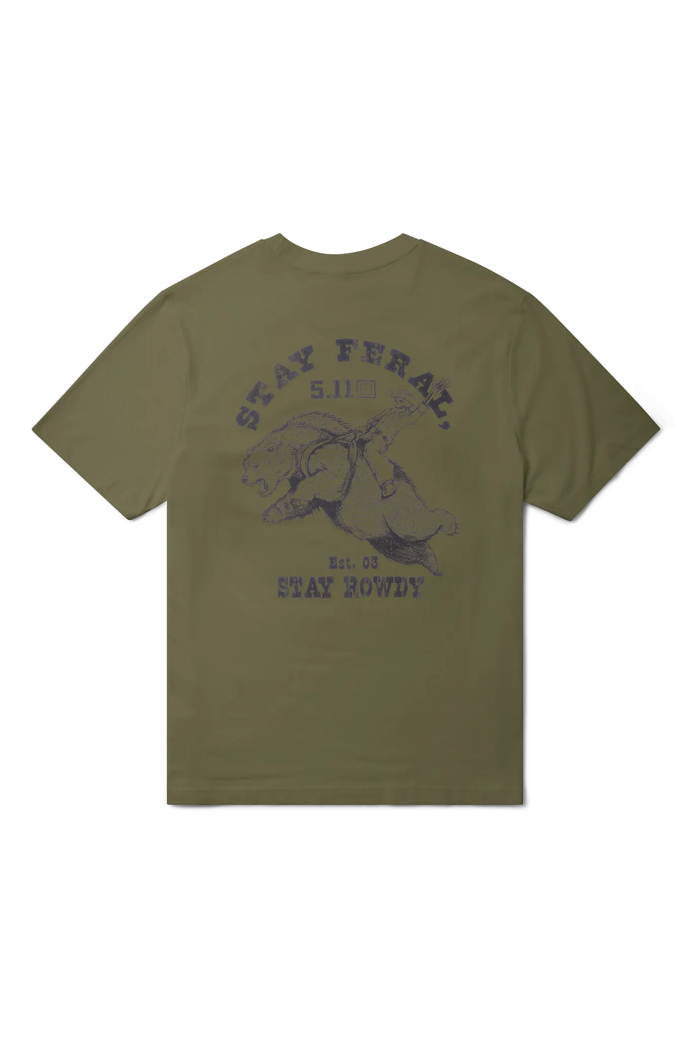 Men's Stay Feral Relaxed Short Sleeve Tee – Kalamata Green