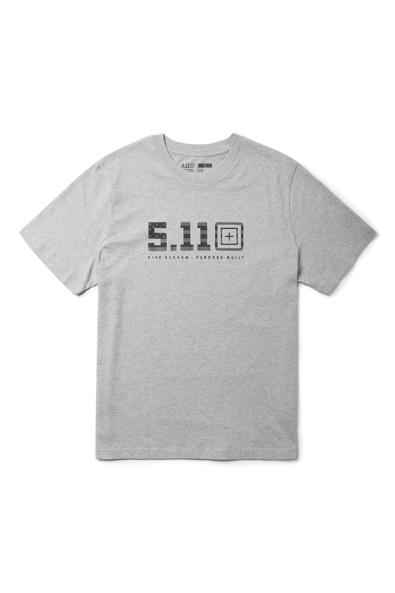Men's Precision USA Flag Relaxed Short Sleeve Tee – Heather Gray